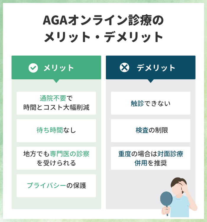 AGAオンライン診療の メリット・デメリット