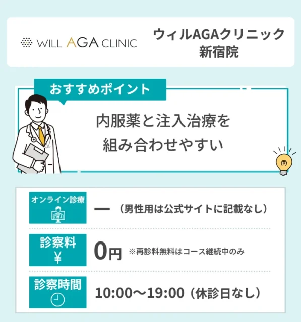 ウィルAGAクリニック新宿院