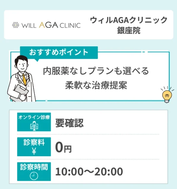 ウィルAGAクリニック 銀座院